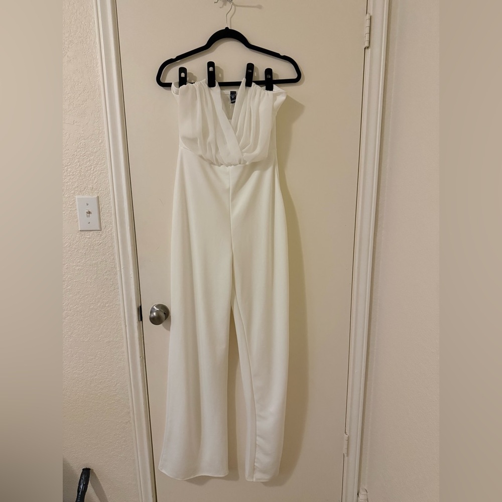 Windsor White Strapless Jumpsuit